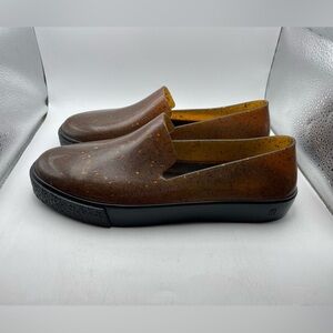 Melissa Brown glitter jelly womens Slip-On loafers size 9